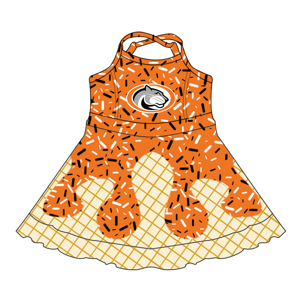 Custom moq 5 mix size milk silk baby girls clothes team orange hooded long sleeve tops and short sleeve top and dress and pants and shorts-25.7.1