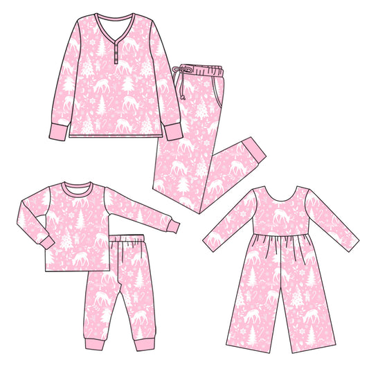 25.5.17 custom each style moq 5eta 4-6week Sibling Sister long sleeve pants sets and adult sets and jumpsuit match design
