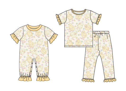 25.10.9 custom each style moq 8 eta 6-8week Sibling Sisters baby girl clothes short sleeve pants sets and romper match family design