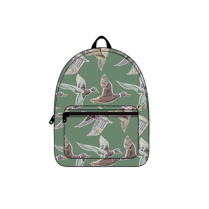 10.19 custom each style moq 5 eta 4-6weeks ducks green baby kids fashion backpack
