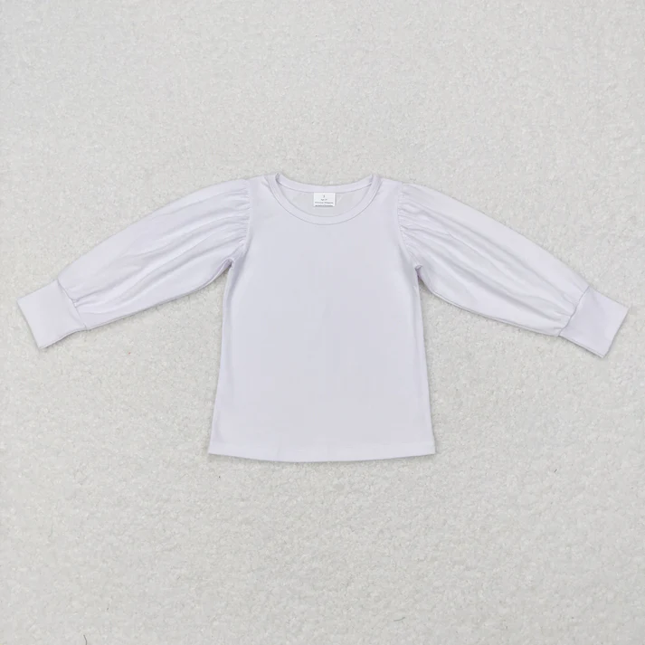 RTS NO MOQ Sibling baby girl boy clothes solid color long-sleeved tops