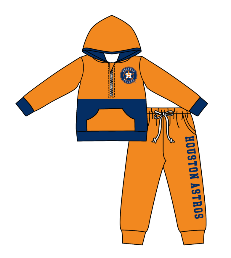 Custom moq 5 mix size eta 6-8weeks milk silk summer teams baby boy clothes hooded long sleeve pants sets-25.10.24