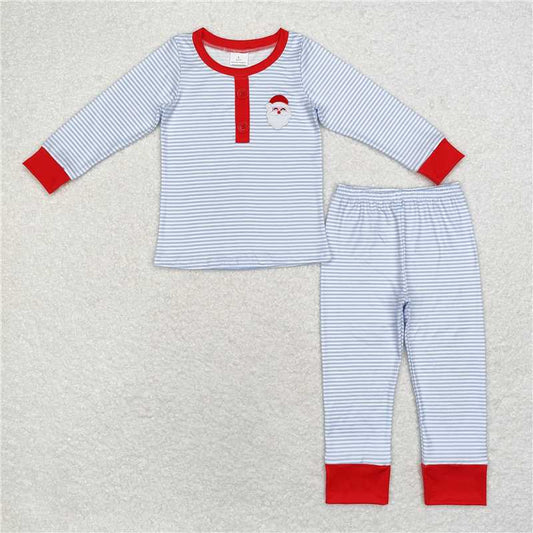 RTS NO MOQ（In Stock ) BLP0677 Embroidered Christmas long sleeve pants set