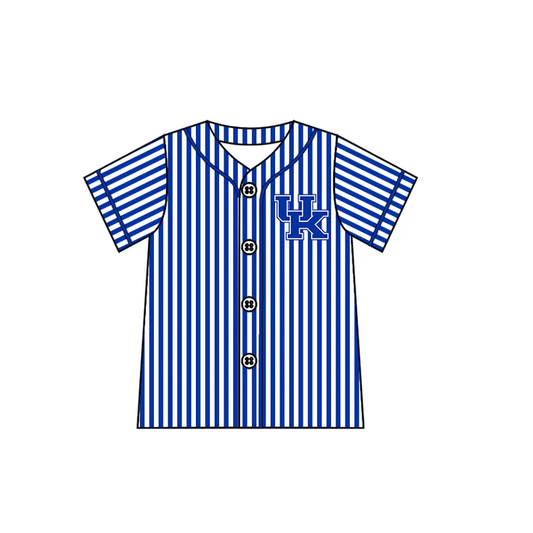 Custom moq 5 each style eta 6-7weeks baby girl clothes team blue short sleeve top-25.7.23