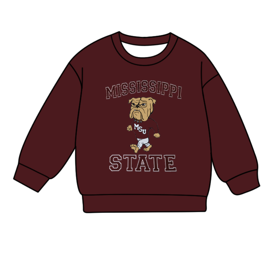 Custom moq 5 mix size milk silk baby girls clothes team dark red long sleeve top-25.8.6