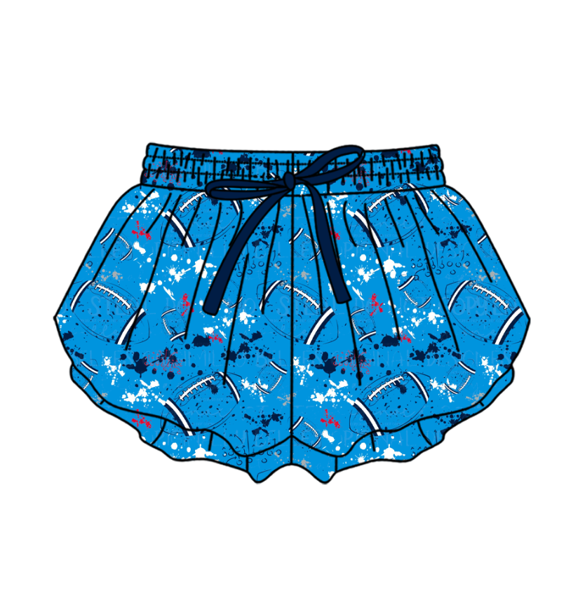 Custom moq 5 mix size milk silk summer teams Baby Girls Football  Yoga Active Ruffle Shorts Bottom for Kids