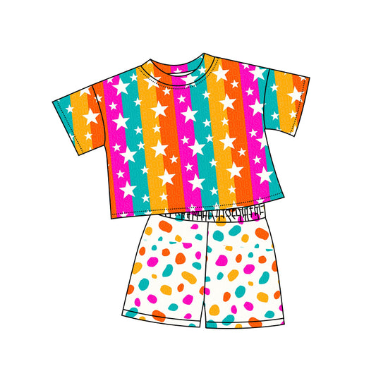 25.11.18 custom each style moq 5 eta 6-8week Sibling Sisters baby girl clothes short sleeve shorts sets 4 match family design