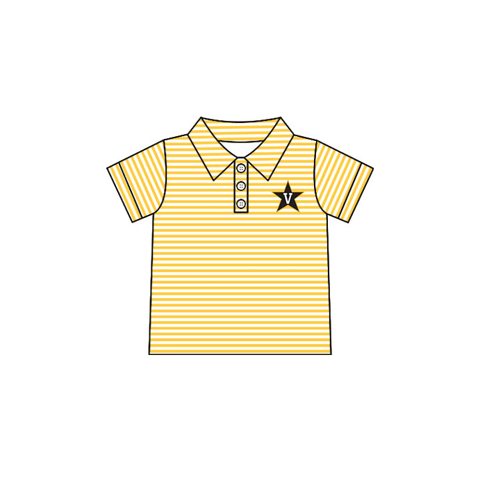 Custom summer teams baby girls clothes team dark yellow sets dress top-25.5.5