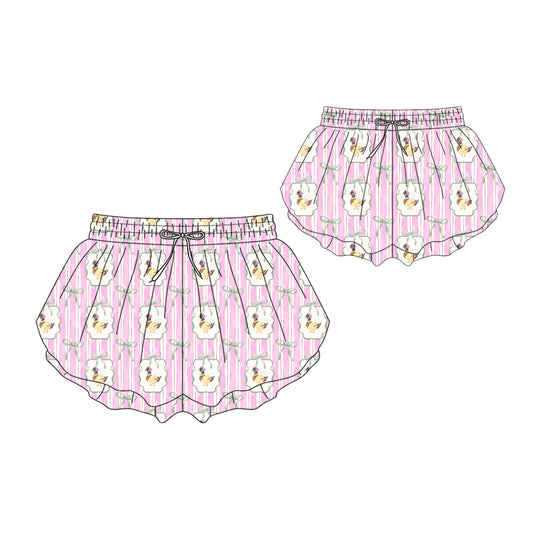 26.1.16 custom each style moq 5eta 4-6week Sibling Sister bow duck adult clothes and kids shorts and adult shorts match design