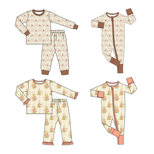 25.10.30 custom each style moq 5 eta 6-8week Sibling Sister baby long sleeve pants sets 2 and romper 2 match design