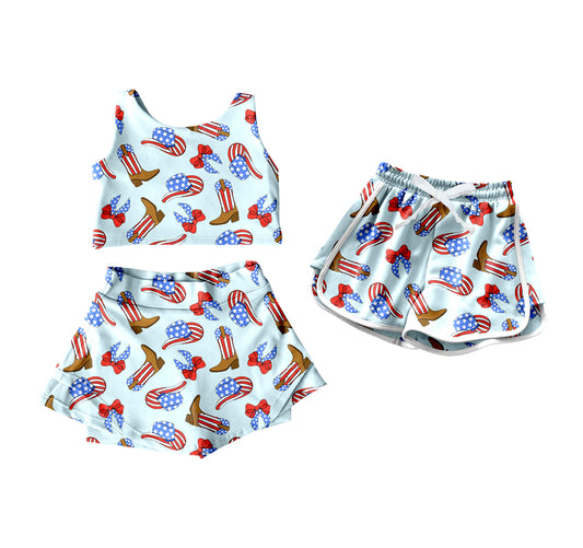4.10 custom each style moq 5eta 4-6week Sibling Sister boot hats baby girls clothes Short sleeve yoga dress and shorts match family design