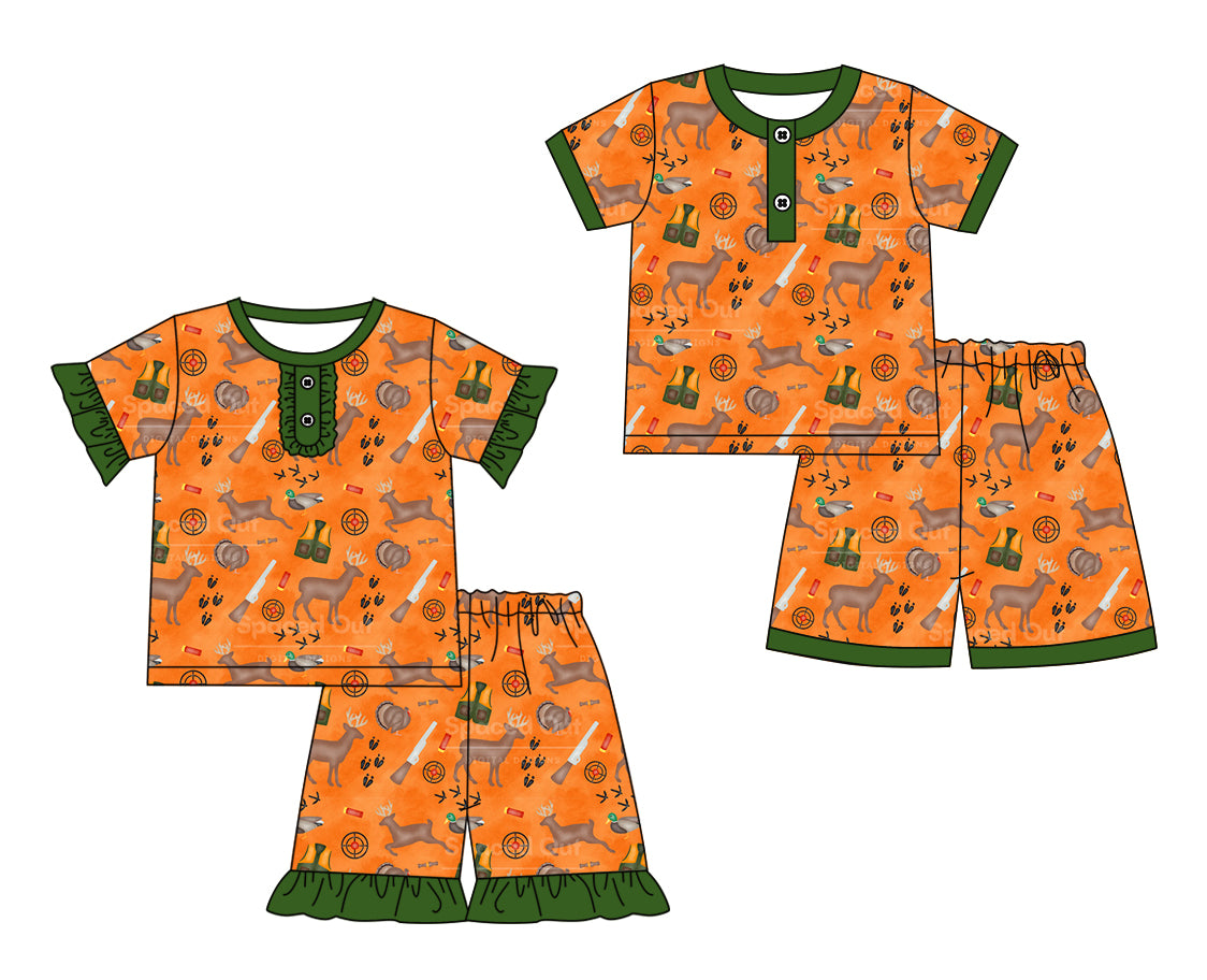 12.20 custom each style moq 5eta 4-6week Sibling Sister baby girls short sleeve shorts sets 1 and sets 2 match design