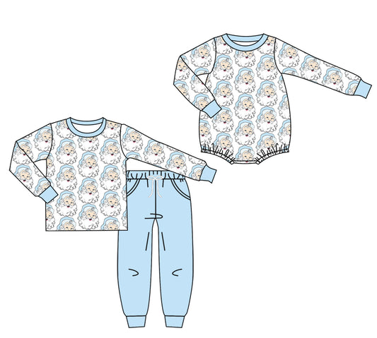 25.7.26 custom each style moq 5eta 4-6week Sibling Sister Christmas baby boy long sleeve pants sets and rompers match family design