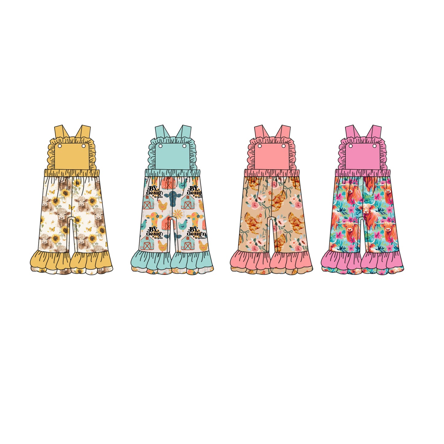 5.5 custom each style moq 5eta 4-6week Sibling Sister baby girl short sleeve jumpsuit 1 and jumpsuit 4 match design