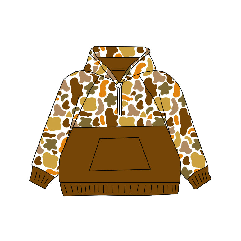 9.8 custom each style moq 5 eta 4-6week baby boys clothes camouflage brown long sleeve top