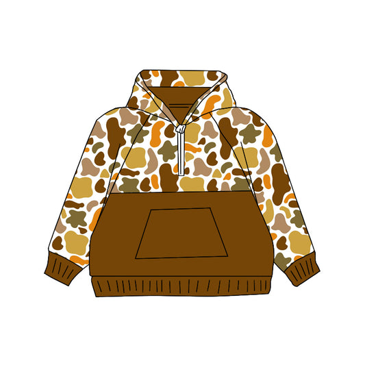 9.8 custom each style moq 5 eta 4-6week baby boys clothes camouflage brown long sleeve top