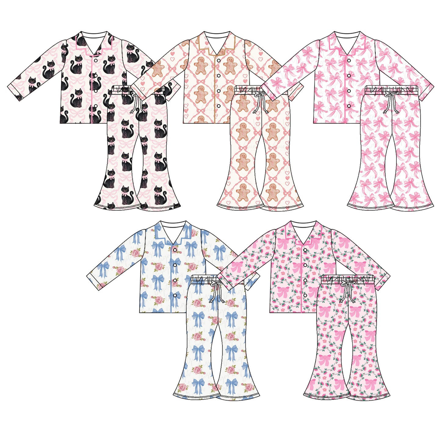 25.6.14 custom each style moq 5eta 4-6week Sibling Sisters baby girl long sleeve pants sets 1 and sets 5 match family design