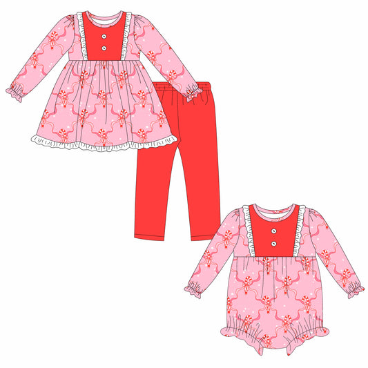 25.6.18 custom each style moq 5eta 4-6week Sibling Sisters baby girl long sleeve pants sets and rompers match family design
