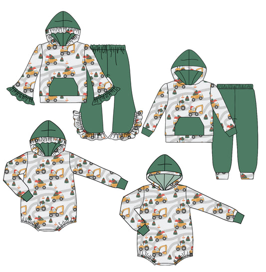 25.7.29 custom each style moq 5 eta 4-6week Sibling Sisters Christmas baby girl long sleeve pants sets 1 and sets 2 and romper 1 and romper 2 match family design