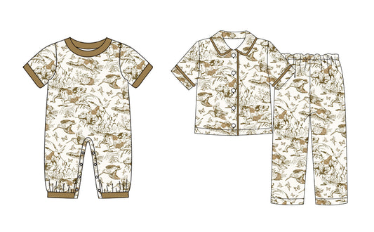 25.9.26 custom each style moq 8 eta 6-8week Sibling Sisters riding horse baby boy clothes short sleeve pants sets and romper match family design