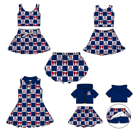 Custom moq 5 mix size Milk Silk Summer Girls' Set 3-Piece Set with Bow and Letter Print Sleeveless Skirt  Includes Dress and Shorts-26.1.27