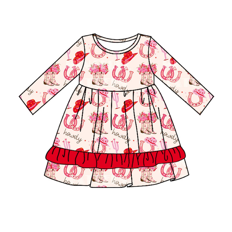 8.13 custom each style moq 5eta 4-6week Sibling Sister boots floral red baby girl sets and dress and rompers match family design