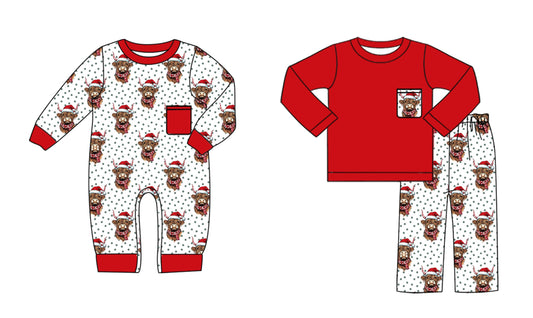 25.6.9 custom each style moq 5eta 4-6week Sibling Sisters Christmas red baby boy long sleeve pants sets and rompers match family design