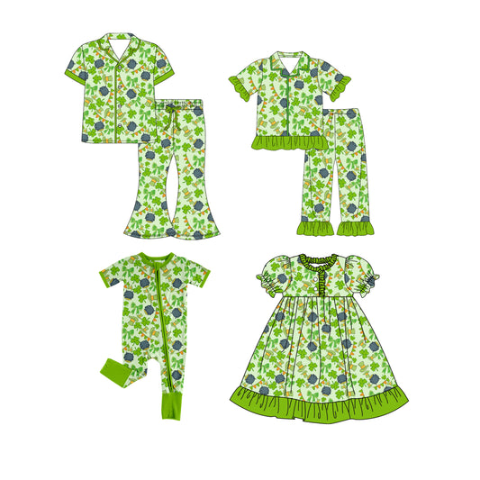 25.9.17 custom each style moq 8 eta 6-8week Sibling Sister bow baby short sleeve pants set and dress and romper and adult set match design