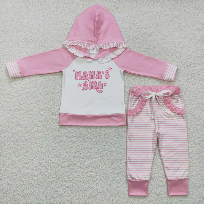 RTS NO MOQ Sibling Baby girls boy clothes hooded long-sleeved trousers suits