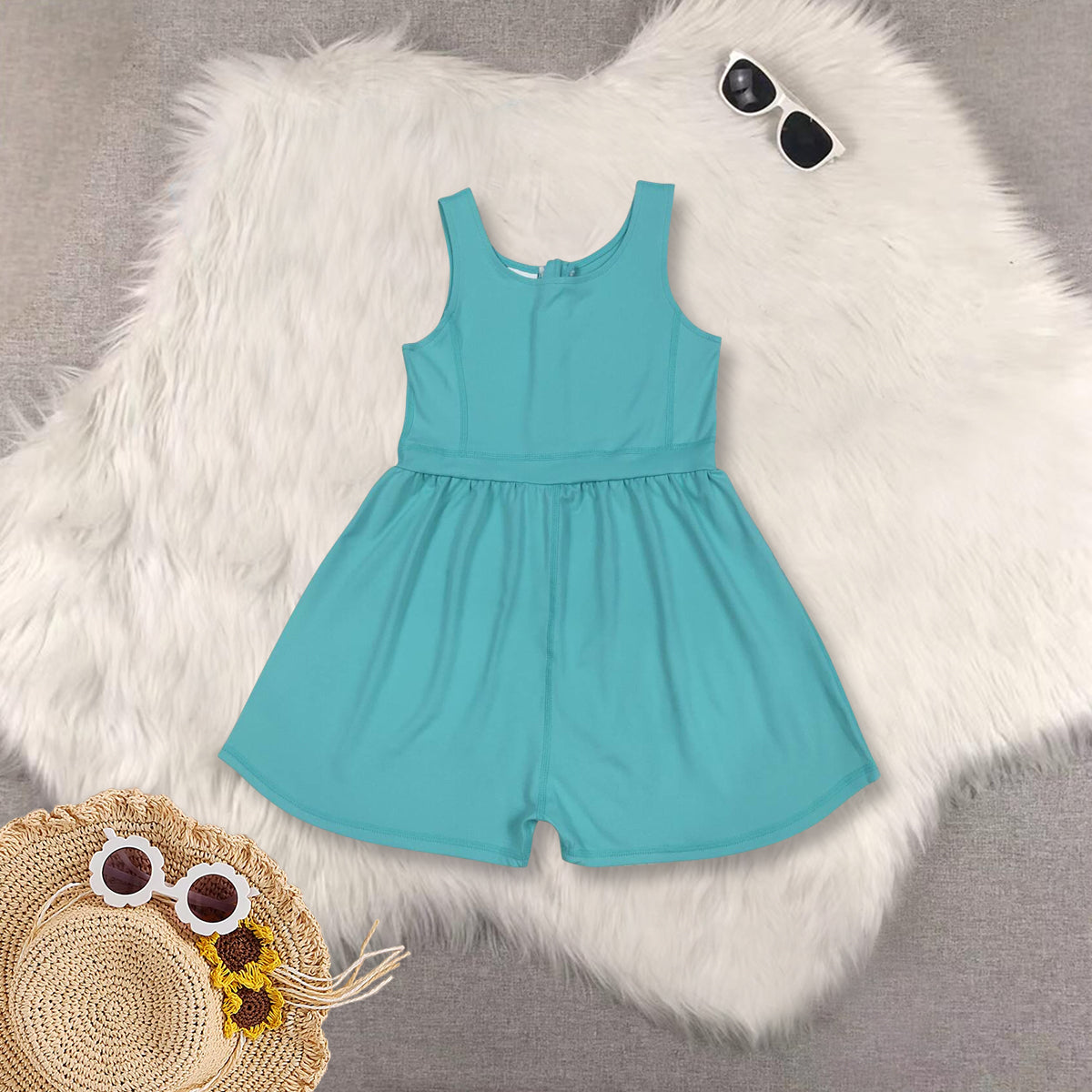 RTS NO MOQ Sibling baby girl clothes yoga suspender jumpsuits