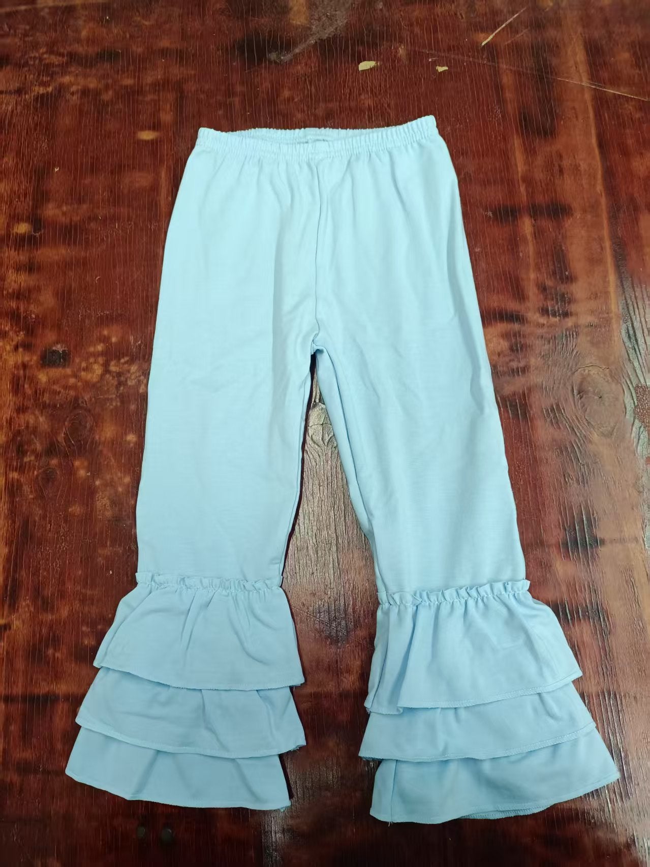 Custom moq 3 eta 6-7weeks baby girl clothes blue lace long Pants