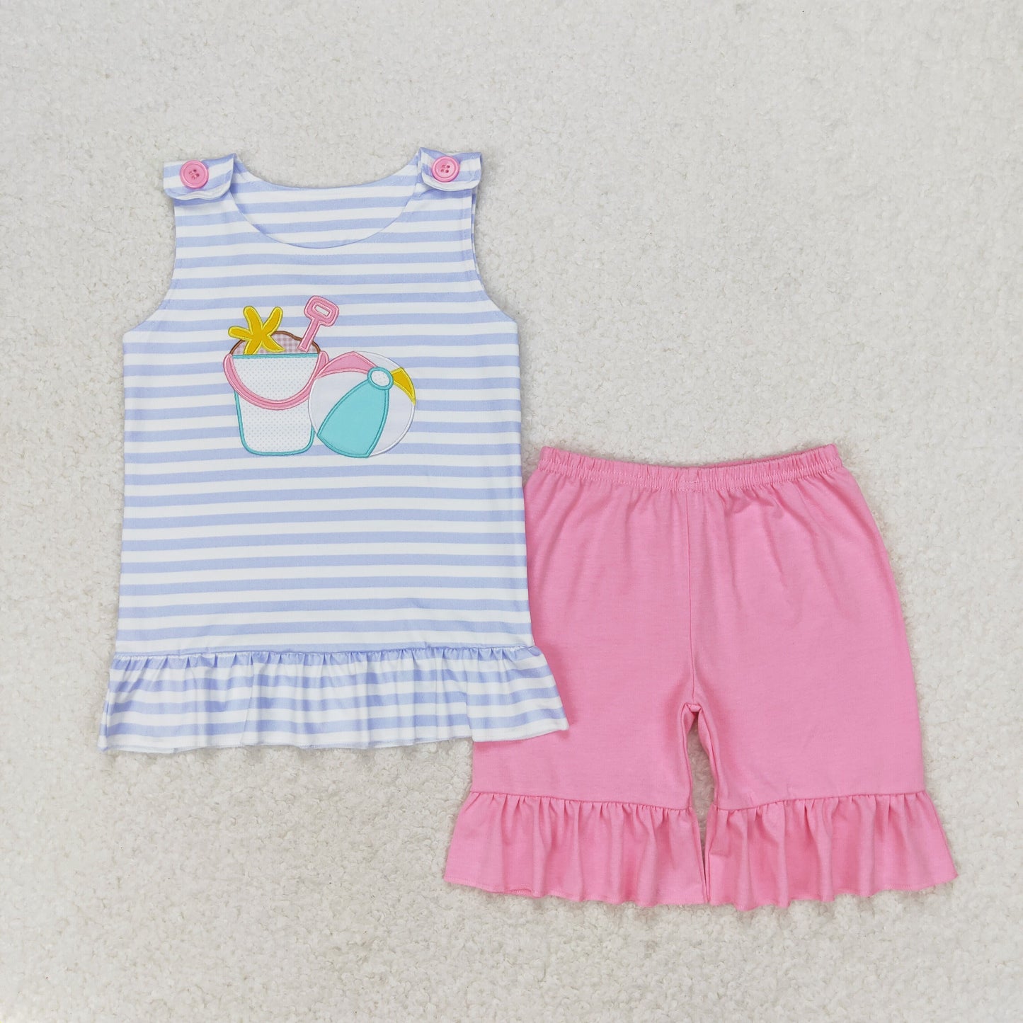 RTS NO MOQ baby girl clothes embroidery Rompers Clothes Sets