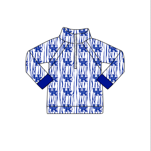 Custom moq 5 mix size milk silk summer team baby girls and boys clothes blue long sleeve top-25.10.30