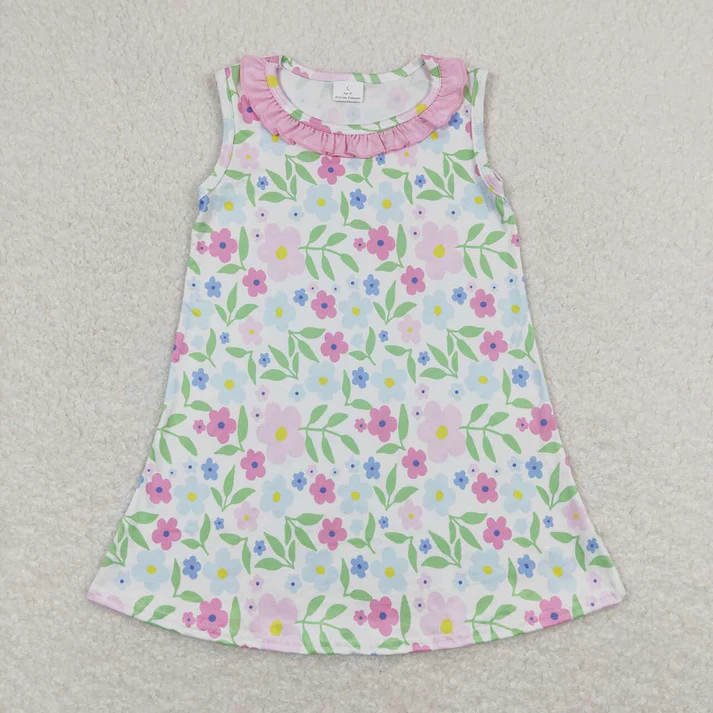 RTS NO MOQ Baby Girl Clothes Short-sleeved dress