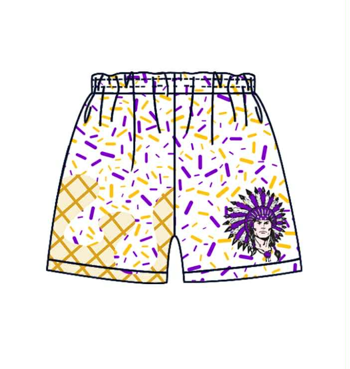 Custom moq 5 mix size milk silk baby boy clothes team Summer Purple Colorful Series