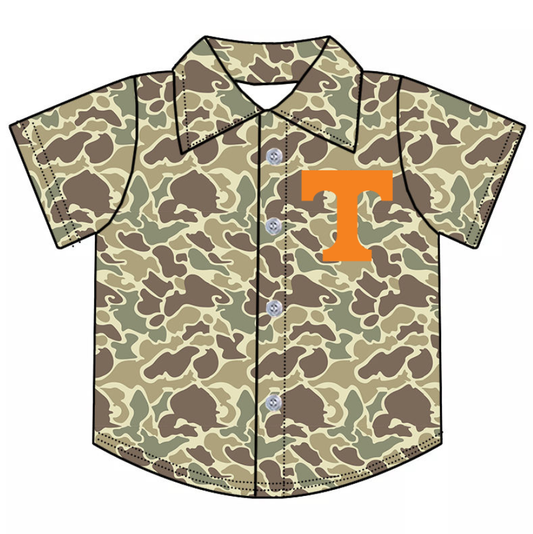 Custom moq 5 mix size milk silk summer teams baby boy clothes team camouflage button short sleeve top-25.9.4