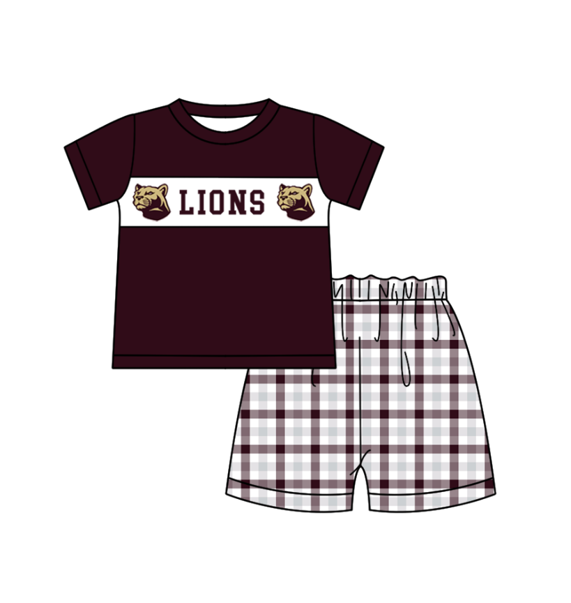 Custom moq 5 mix size milk silk summer teams baby boys girl clothes dark red short sleeve shorts sets 2 and brief sets and dress and rompers 2