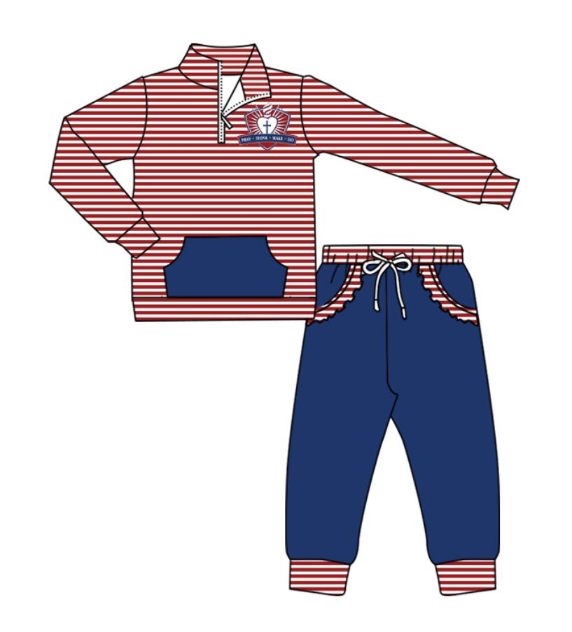 Custom moq 5 mix size milk silk baby girl clothes team brick red short sleeve shorts sets and pants sets and romper and top and shorts