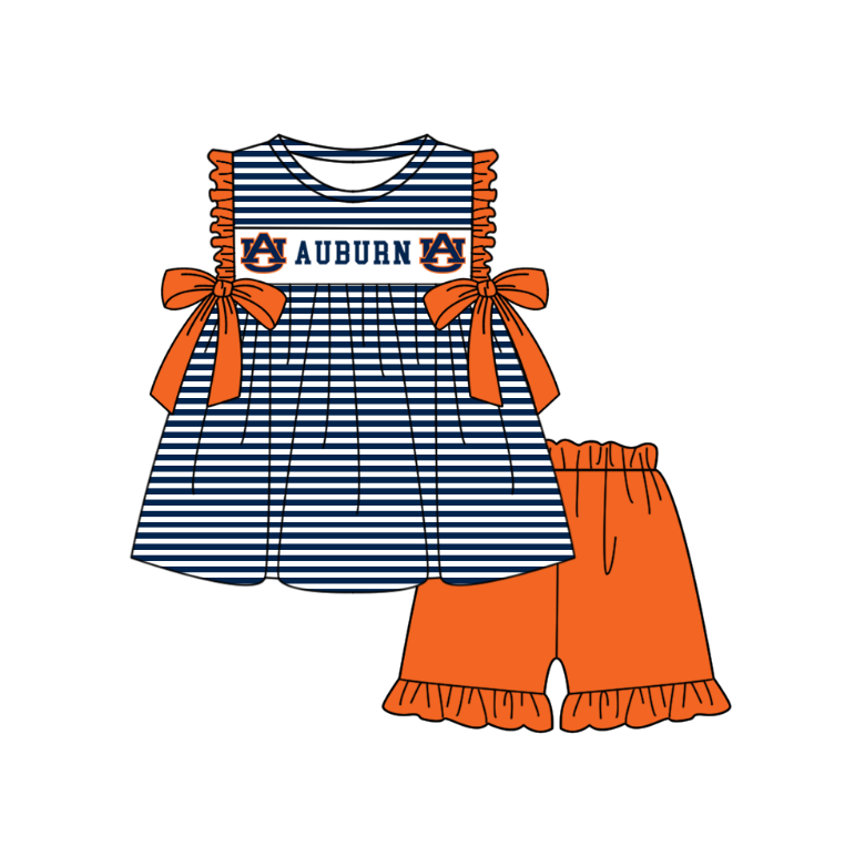 Custom moq 5 mix size milk silk summer teams baby girl boys clothes Black Striped short sleeve shorts sets 2 and brief sets and dress and rompers 2 series