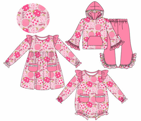 25.7.28 custom each style moq 5eta 4-6week Sibling Sisters baby girl long sleeve pants sets and dress and rompers match family design