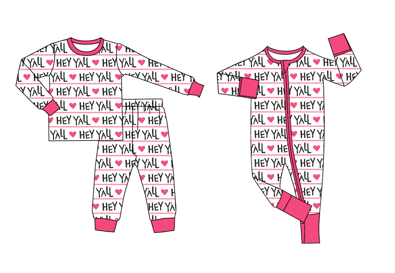 25.10.30 custom each style moq 5 eta 6-8week Sibling Sisters love baby girl clothes long sleeve pants sets and romper match family design