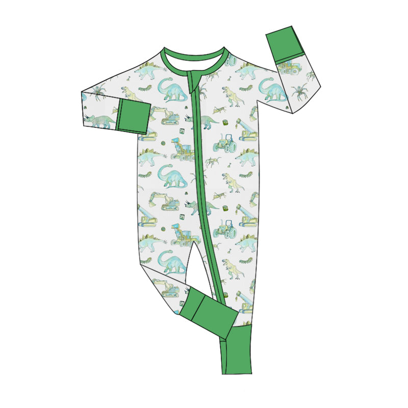 10.14 custom each style moq 5eta 4-6week Sibling dinosaur baby boys sets and rompers match family design