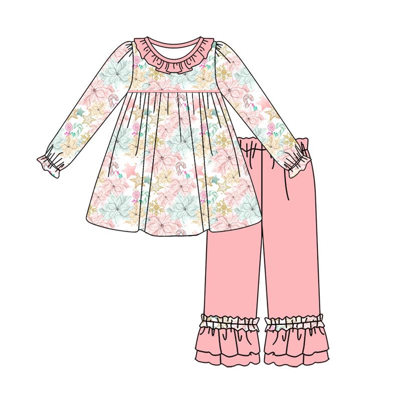 10.2 custom each style moq 5eta 4-6week Sibling Sister floral baby girl sets and dress and rompers match family design