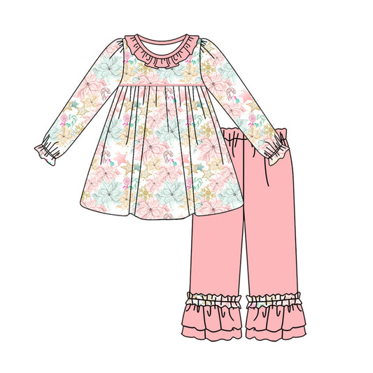 10.2 custom each style moq 5eta 4-6week Sibling Sister floral baby girl sets and dress and rompers match family design