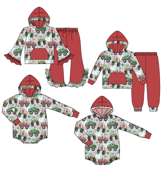 25.7.29 custom each style moq 5 eta 4-6week Sibling Sisters Christmas baby girl long sleeve pants sets 1 and sets 2 and romper 1 and romper 2 match family design