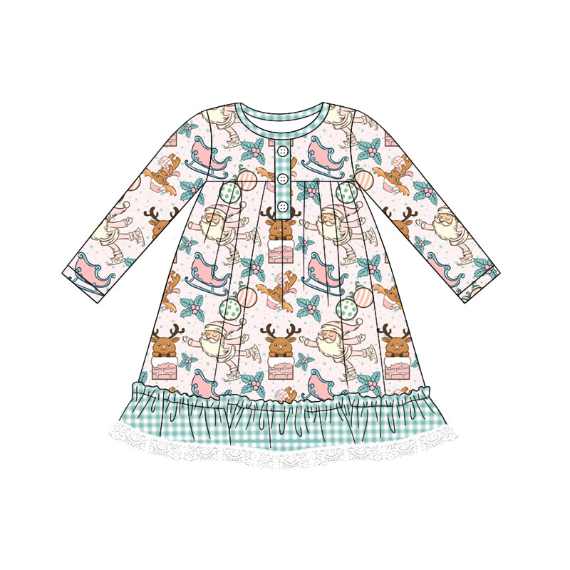 7.23 custom each style moq 5eta 4-6week Sibling Sister Christmas baby girls sets and dress and rompers match family design