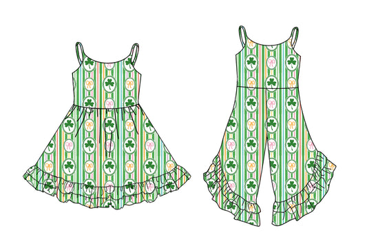 25.11.7 custom each style moq 5 eta 6-8week Sibling Sisters bow baby girl short sleeve dress and jumpsuit match family design