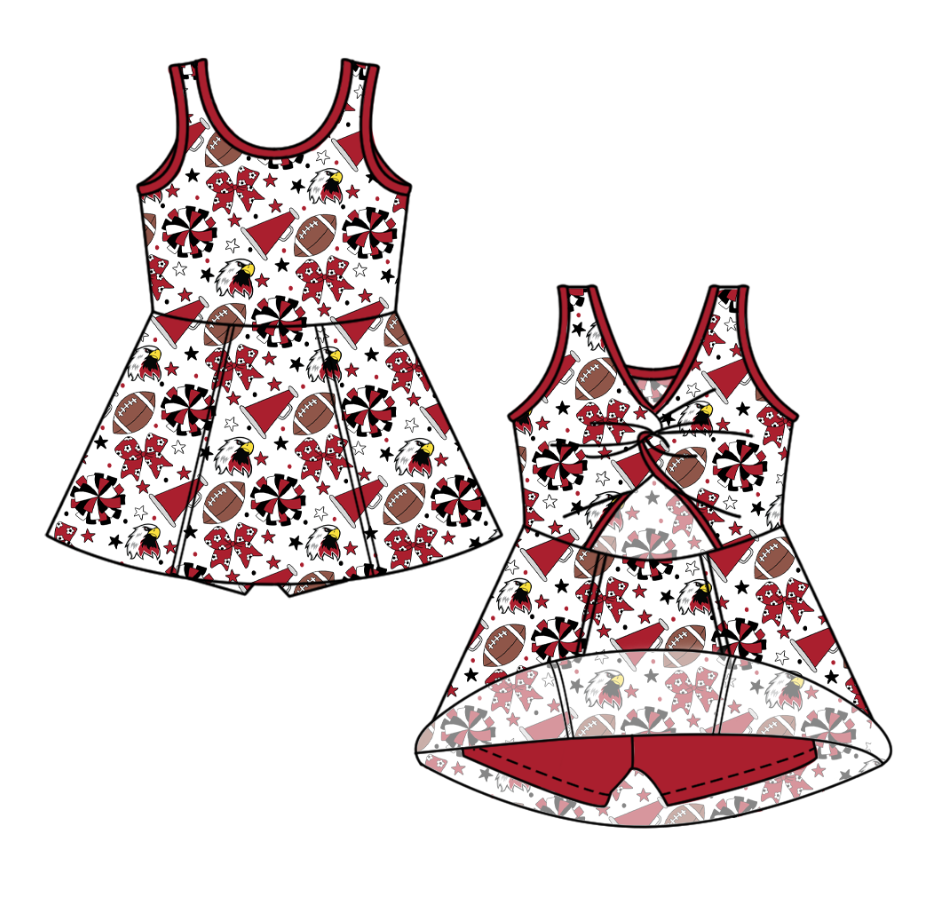 Custom moq 5 mix size milk silk summer teams Baby Girls Stars Bows Shorts Knee-Length Yoga Active Dress Clothing
