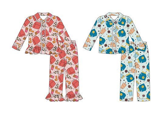 25.9.9 custom each style moq 5 eta 4-6week Sibling Sisters baby girl boy long sleeve pants sets 2