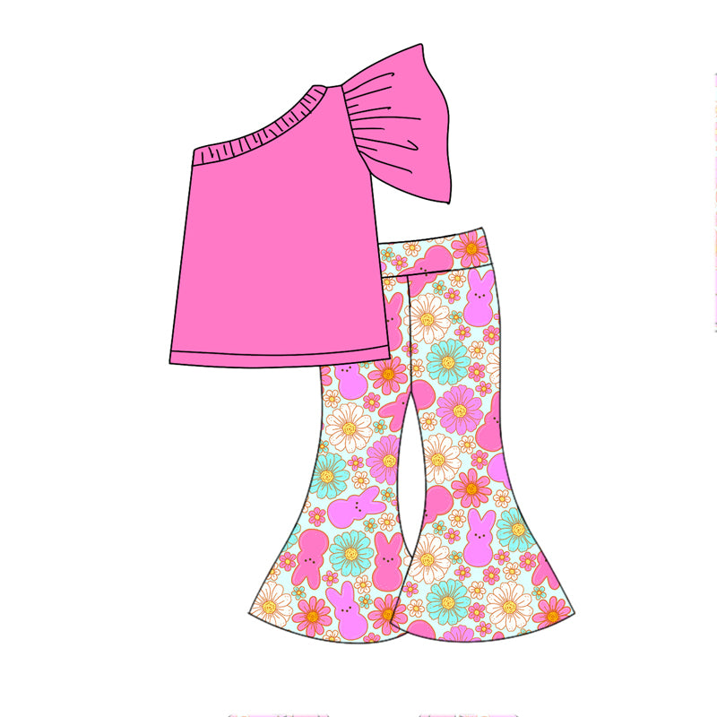 10.21 custom each style moq 5eta 4-6week Sibling Sister easter rabbit baby girl sets and dress match family design